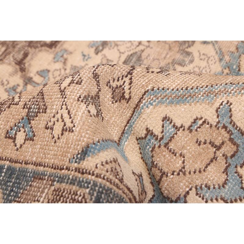 ECARPETGALLERY Hand-knotted Antalya Vintage Tan Wool Rug - 4'2 x 6'6