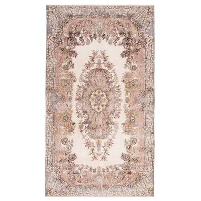 ECARPETGALLERY Hand-knotted Melis Vintage Beige Wool Rug - 3'10 x 6'8