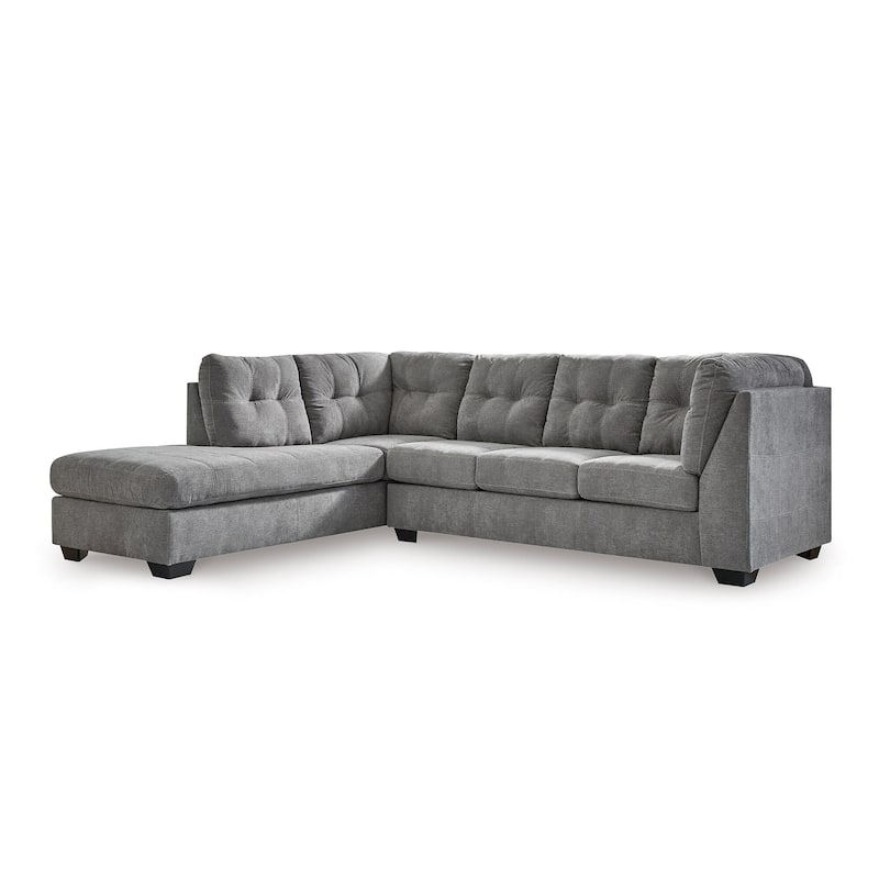 Signature Design by Ashley Marleton Gray 2-Piece Sectional with Chaise - 115"W x 91"D x 38"H