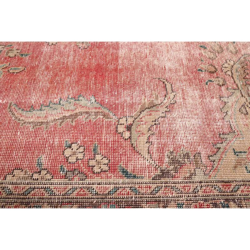 ECARPETGALLERY Hand-knotted Antalya Vintage Light Red Wool Rug - 8'11 x 12'3