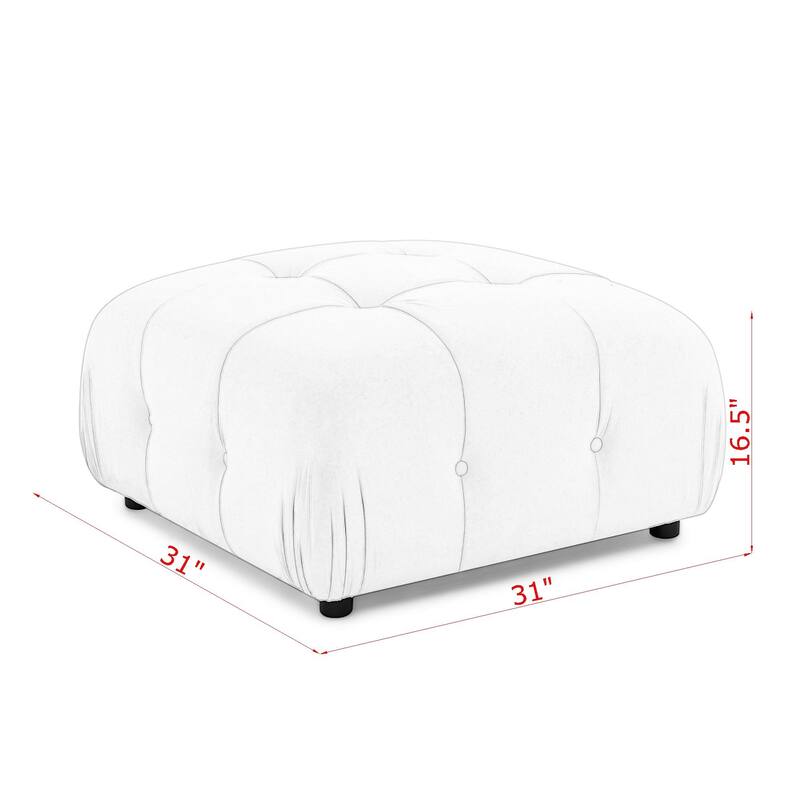 Ouyessir Modern Velvet Upholstered Large Modular Sectional Sofa with Removable Armrest