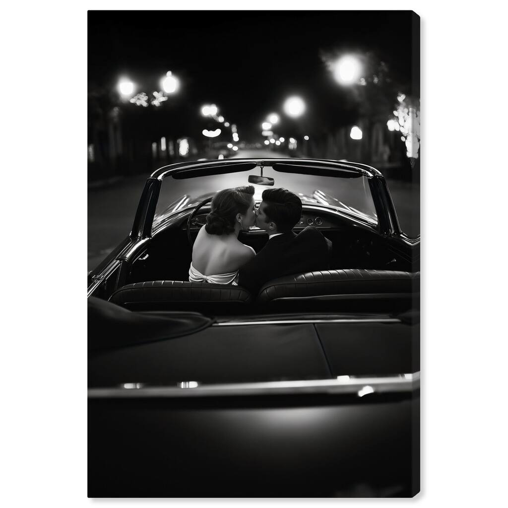 Kiss Me in the Moonlight I Canvas by Art Remedy, Gallery Wrapped