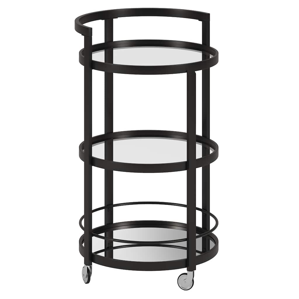 Hause 21" Wide Round Bar Cart - 21" Wide