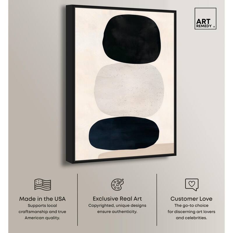 Pebble Pillars I Canvas by Art Remedy