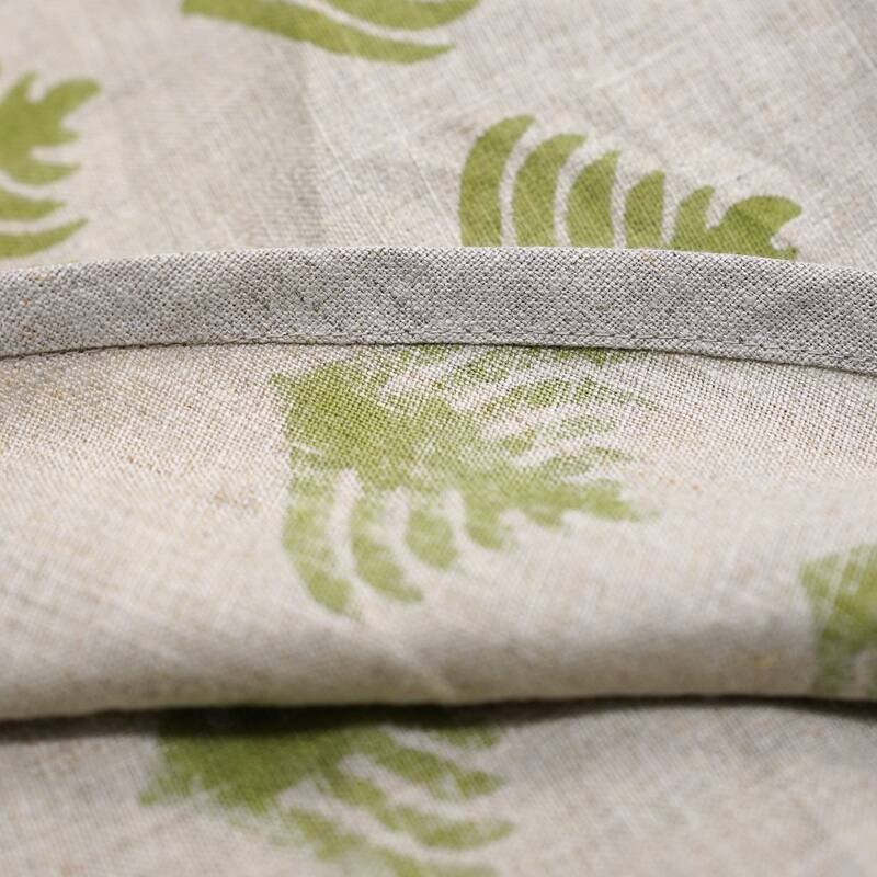 Fabdivine Hand Block Floral Soft Pure Linen Fabric Home Décor Christmas Tree Skrit