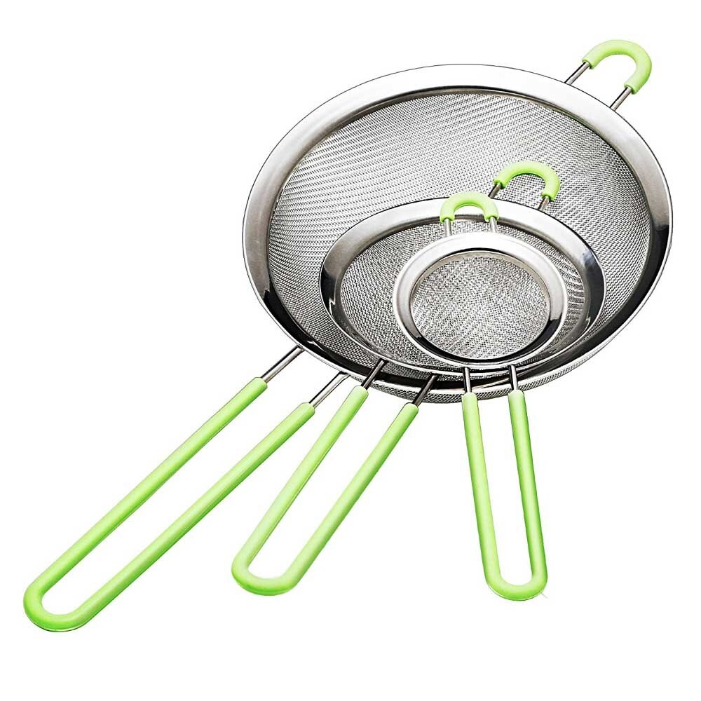 Shop Diamond Kitchenware Fine Stainless Steel Food Strainer Set Of 3 Colors May Vary Assorted Colors Overstock 28161255