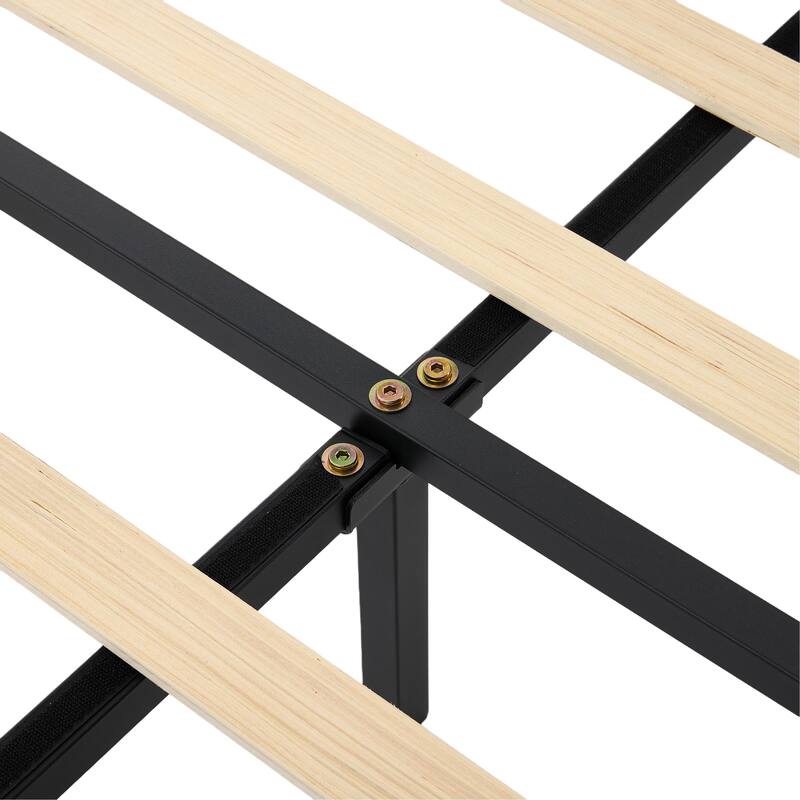 Christopher Knight Home - Aveline Modern Upholstered Platform Bed with Curved Back Headboard and Button Tufted Design