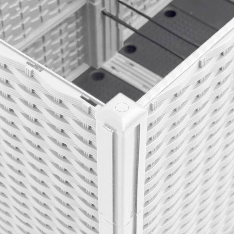 vidaXL Garden Planter with Trellis Plant Pot Vegetable Flower Box Outdoor PP - 63.0 x 63.0 x 55.1 in