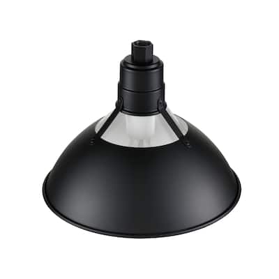 R Series 1-Light Glass Cone Shade Satin Black - Satin Black