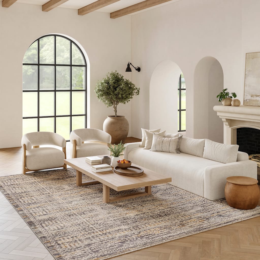 Nourison Nyle Indoor only Grey Geometric Area Rug