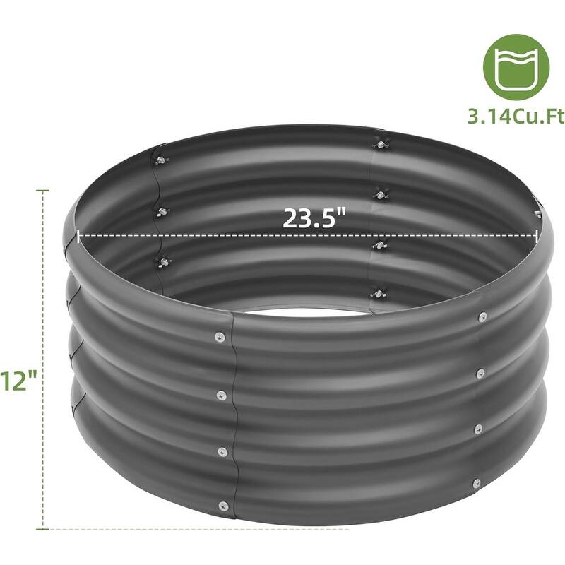 2 Pack Galvanized Raised Garden Bed,Outdoor