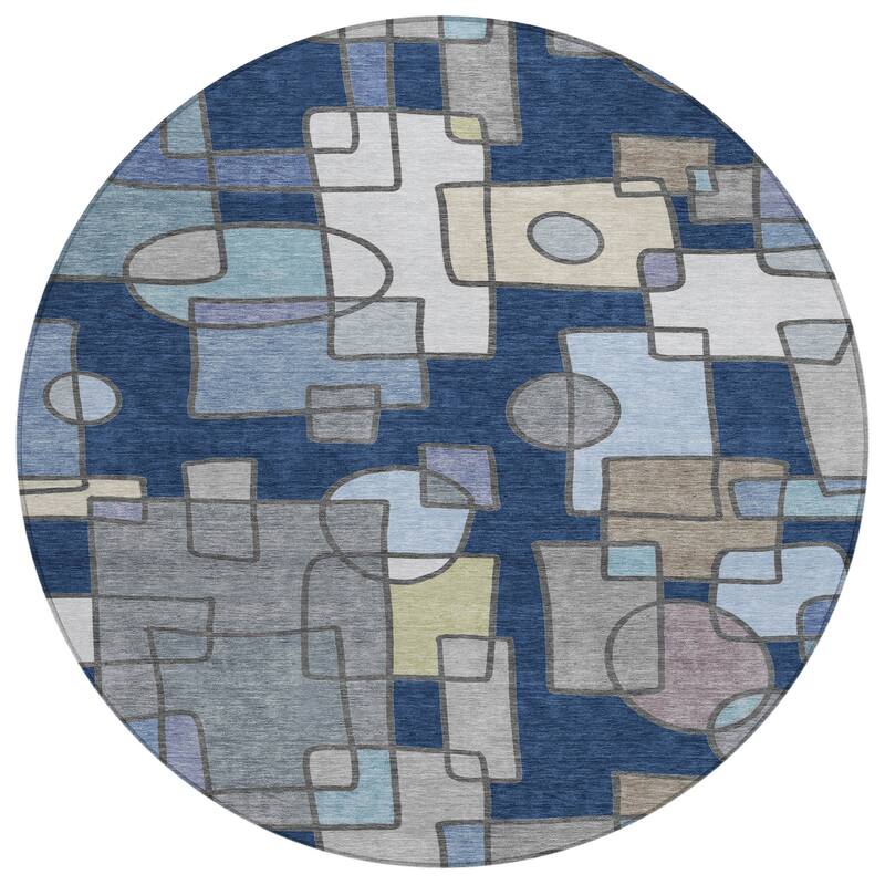 Machine Washable Indoor/ Outdoor Contemporary Prenner Chantille Rug