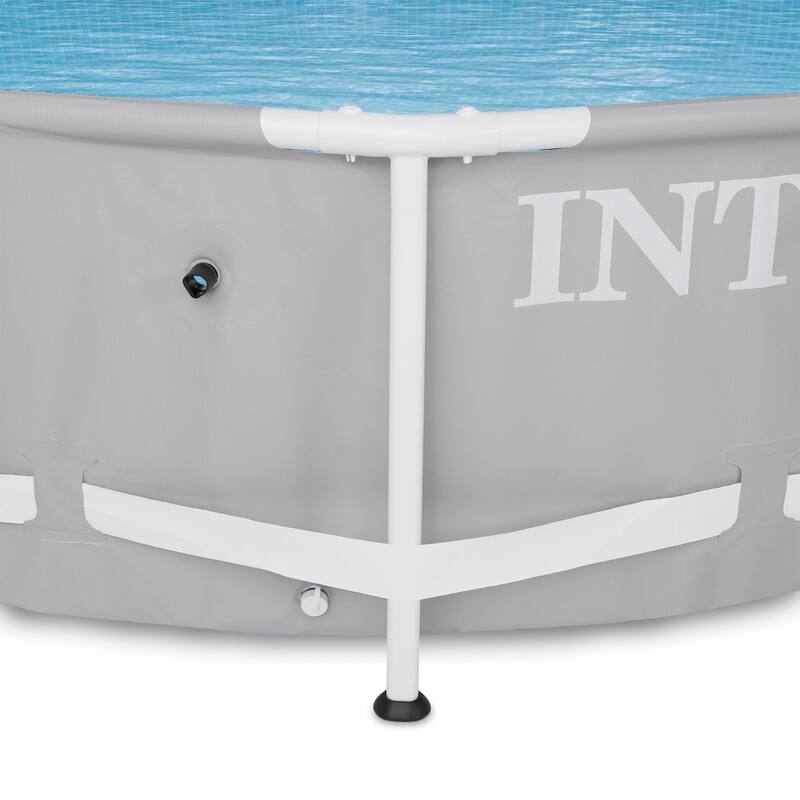Intex 12ft x 30in Prism Frame Above Ground Round Swimming Pool & Robot Vacuum - 50