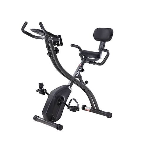 Indoor Cycling Bike Stationary Upright Bike with Pulse, Arm Resistance Band
