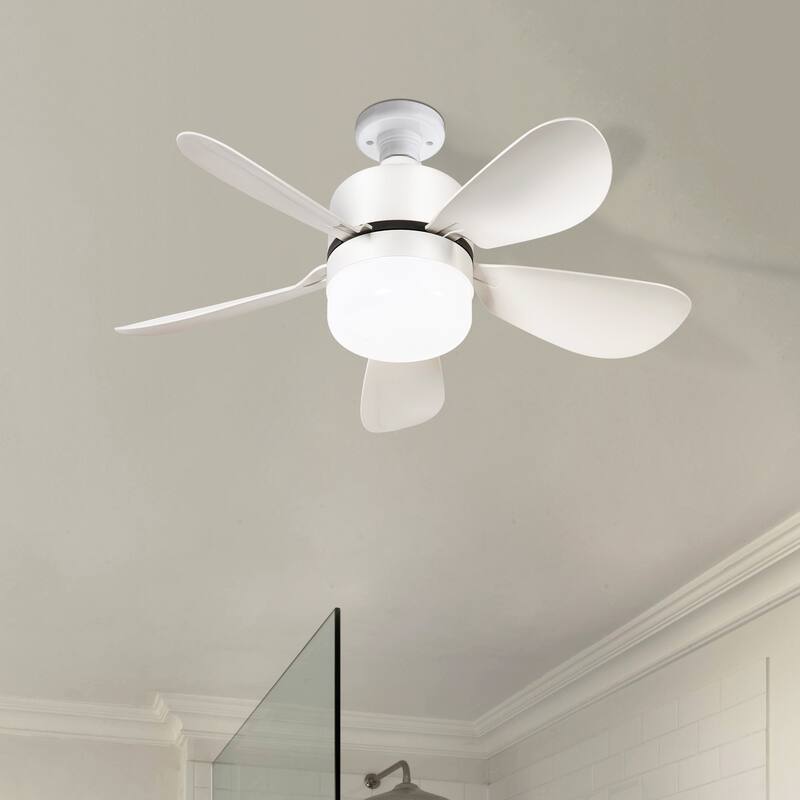 16 Inch Socket Fan Light Plug in Dimmable LED Ceiling Fans with Lights and Remote for Bedroom - 16 inches