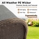 preview thumbnail 7 of 18, Outdoor Rattan Loveseat – Traditional 2‑Seater Patio Chair 5.5″ Olefin Cushions