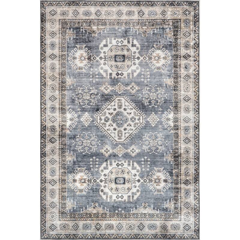 Nuloom Evelina Traditional SplashGuard Machine Washable Area Rug
