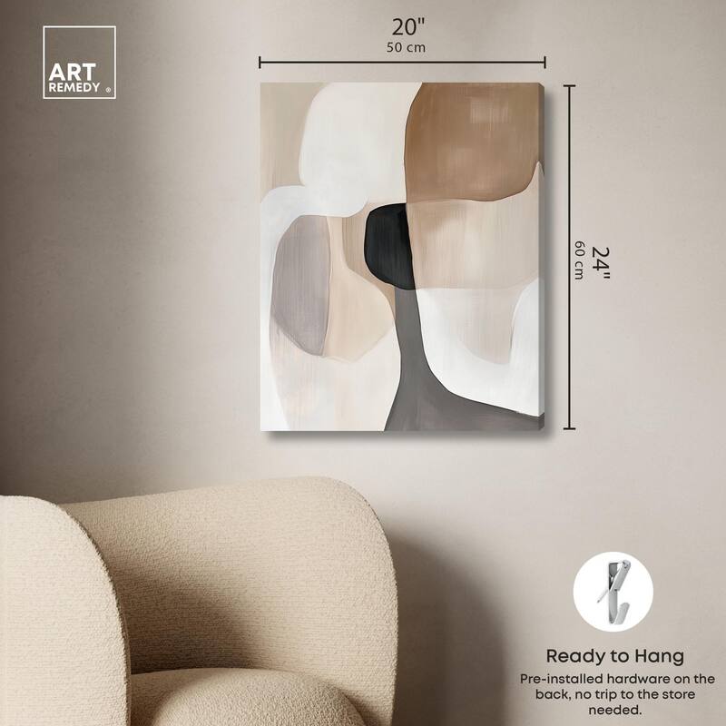 Curvilinear Composition II Canvas by Art Remedy, Gallery Wrapped