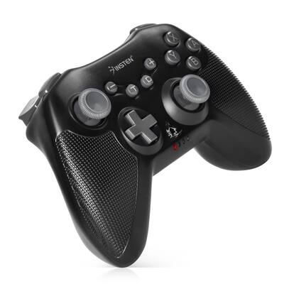 Wireless Controller Compatible with Nintendo Switch, Programmable, Turbo, Vibration, Cable (Black) - Black