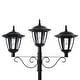 preview thumbnail 11 of 12, Glitzhome Set of 2 74"H Solar Three Head Street Light with Planter Pot Pathway Lamp