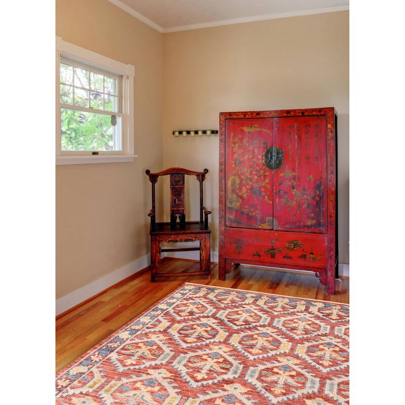 ECARPETGALLERY Hand-knotted Jules Serapi Dark Red Wool Rug - 5'11 x 8'11