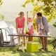 preview thumbnail 5 of 4, Indoor Outdoor Folding Table Portable Rattan Table with Handle