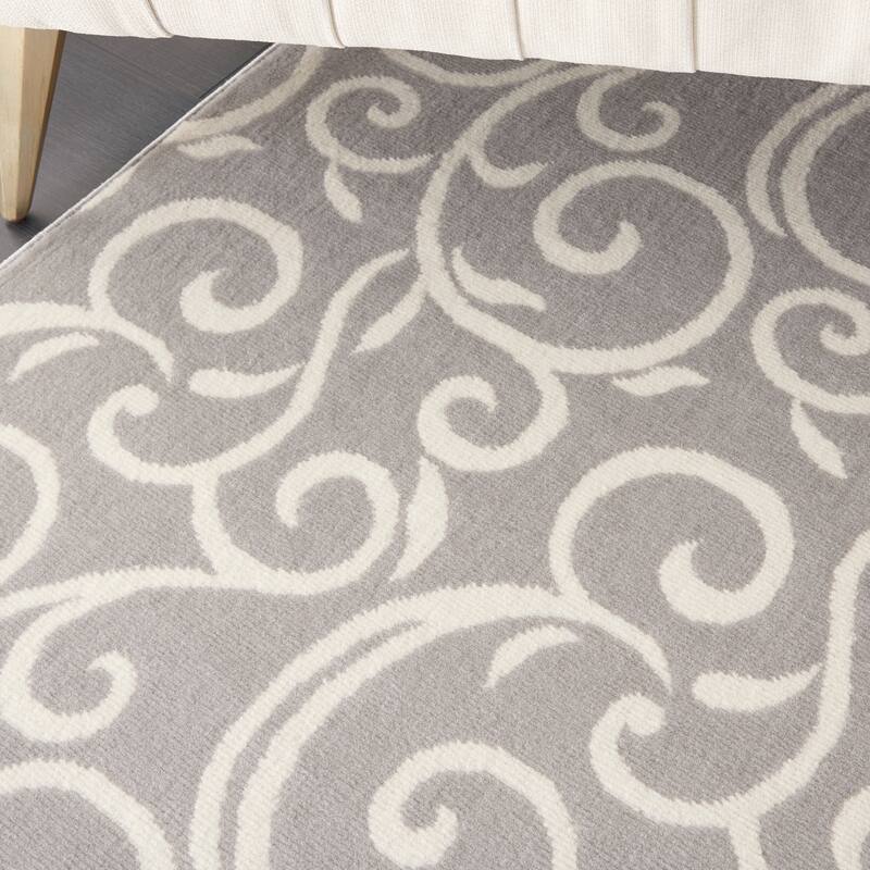 Nourison Grafix Farmhouse Country Scroll Transitional Area Rug