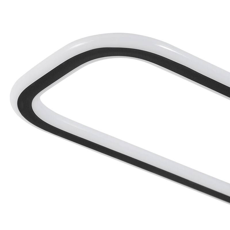 Dimmable LED Dual Oval Ring Long Semi Flush Mount Light 41in