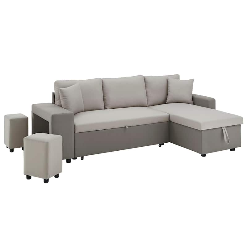 Lorca 2-tone Convertible Sofa with Storage by iNSPIRE Q Modern