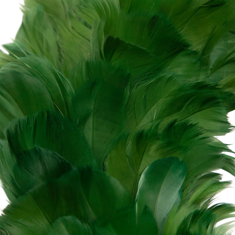 Wispy Feather Christmas Wreath - 14.5" - Unlit - Green