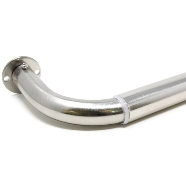 Energy-saving Wraparound Adjustable French Blackout Curtain Rod Set - 96"-144" - Brushed Stainless Steel
