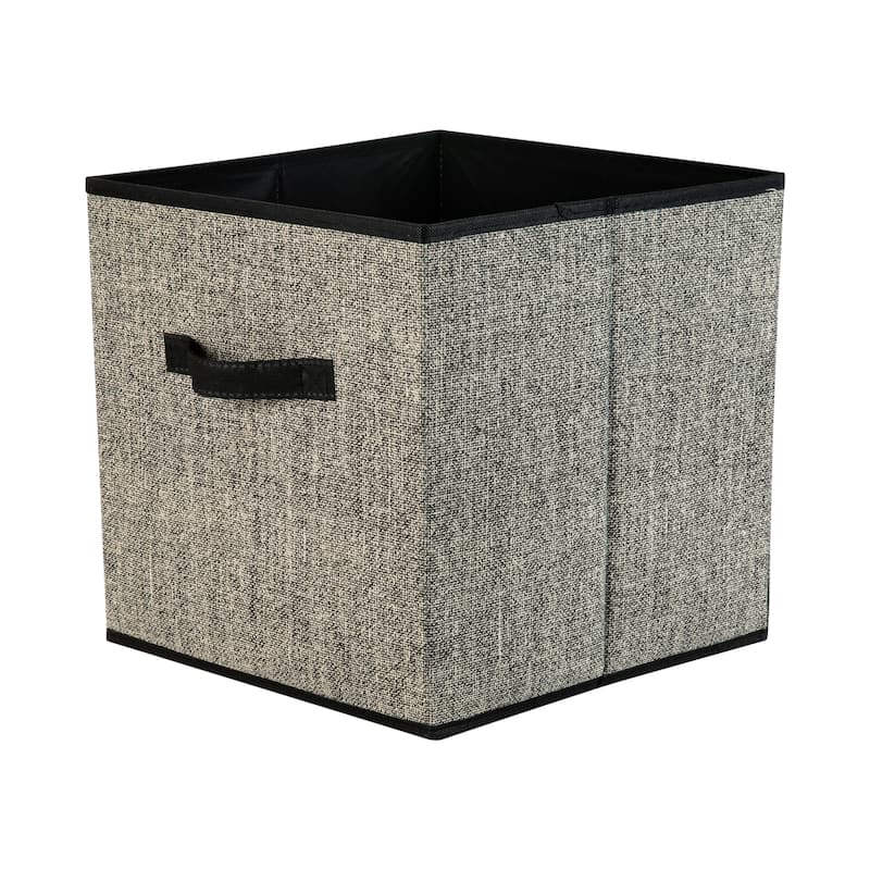 Simplify Black Plastic Storage Cube - L12x W12x H12