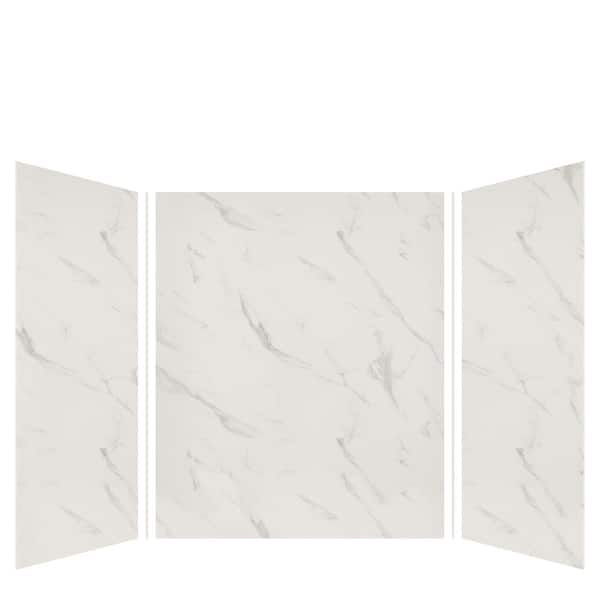 slide 2 of 17, Transolid EWK606072 Expressions 60" W x 60" D x 72" H Three Panel Bianca