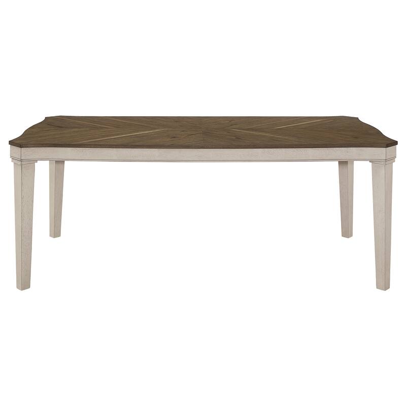 Ronnie Rustic Cream Rectangular Dining Table Set