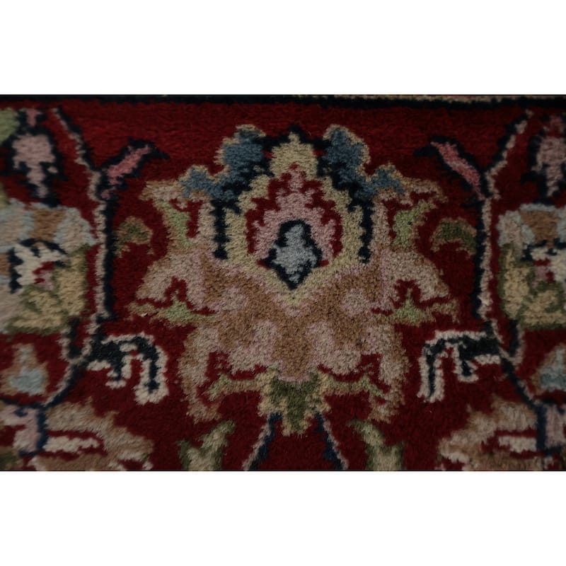 Hand Knotted Oriental 100% Wool Carpet Traditional Floral Red Sarouk Area Rug - 13' 1'' X 8' 10''