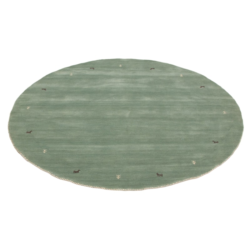 Kashkuli Gabbeh Blue Rug 8'1" x 8'1" - 8'1 x 8'1