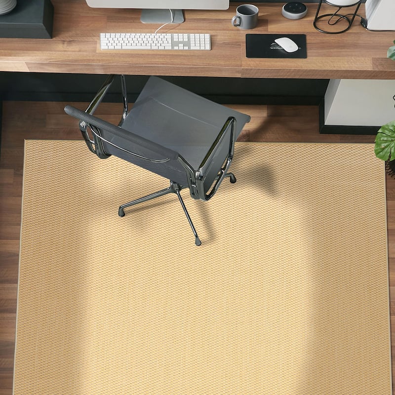 Solid Indoor/Outdoor Flatweave Waterproof Backyard Patio Area Rug