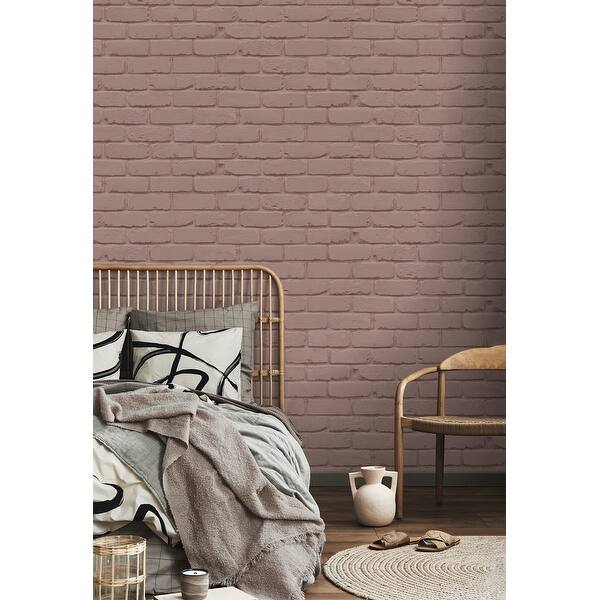 grey and pink brick wallpaper