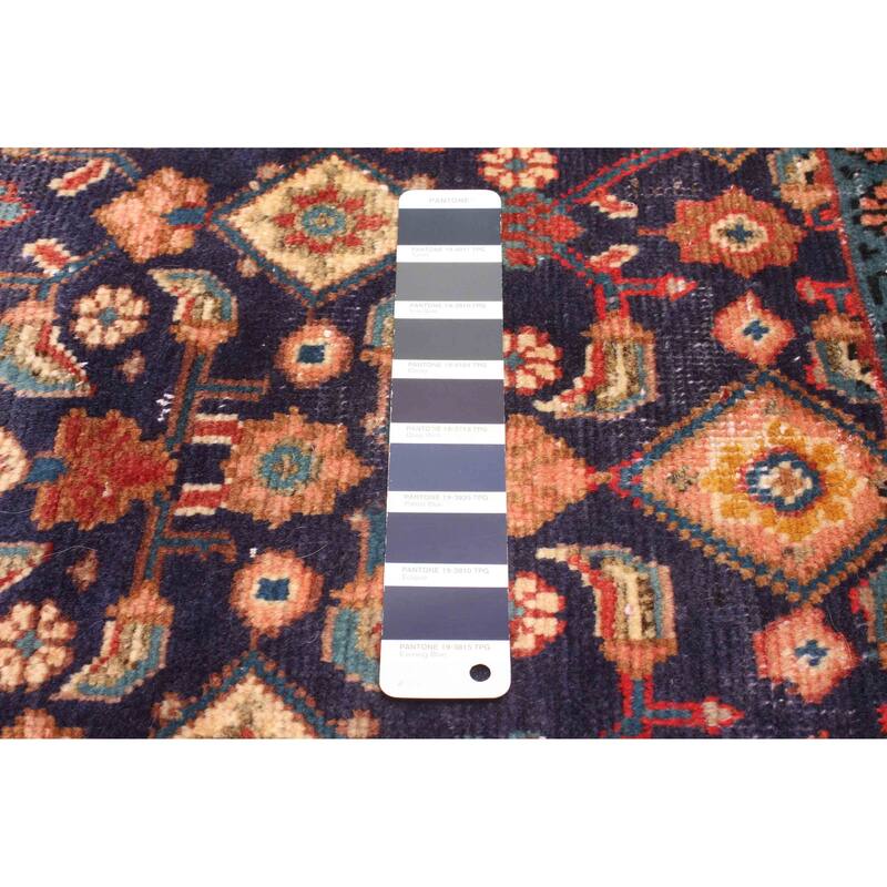 ECARPETGALLERY Hand-knotted Antalya Vintage Dark Navy Wool Rug - 3'7 x 6'9