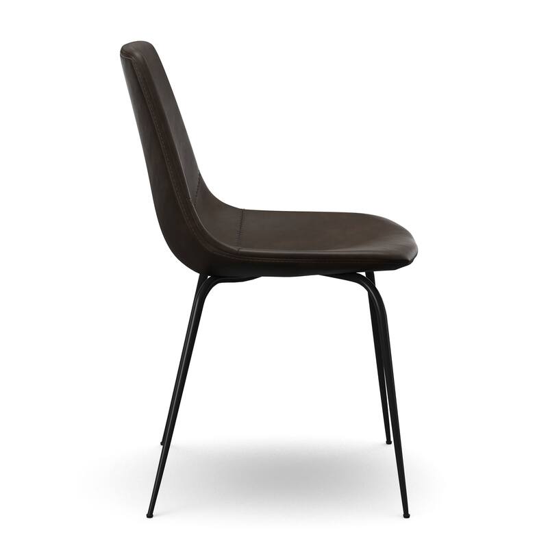 Malcolm Vegan Leather Side Chairs Black Legs (Set of 2)