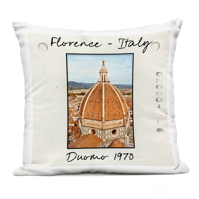 Stupell Florence Italy Travel View Printed Outdoor Throw Pillow Design by Val Rhodes - Accent - Polyester - Brown - Single