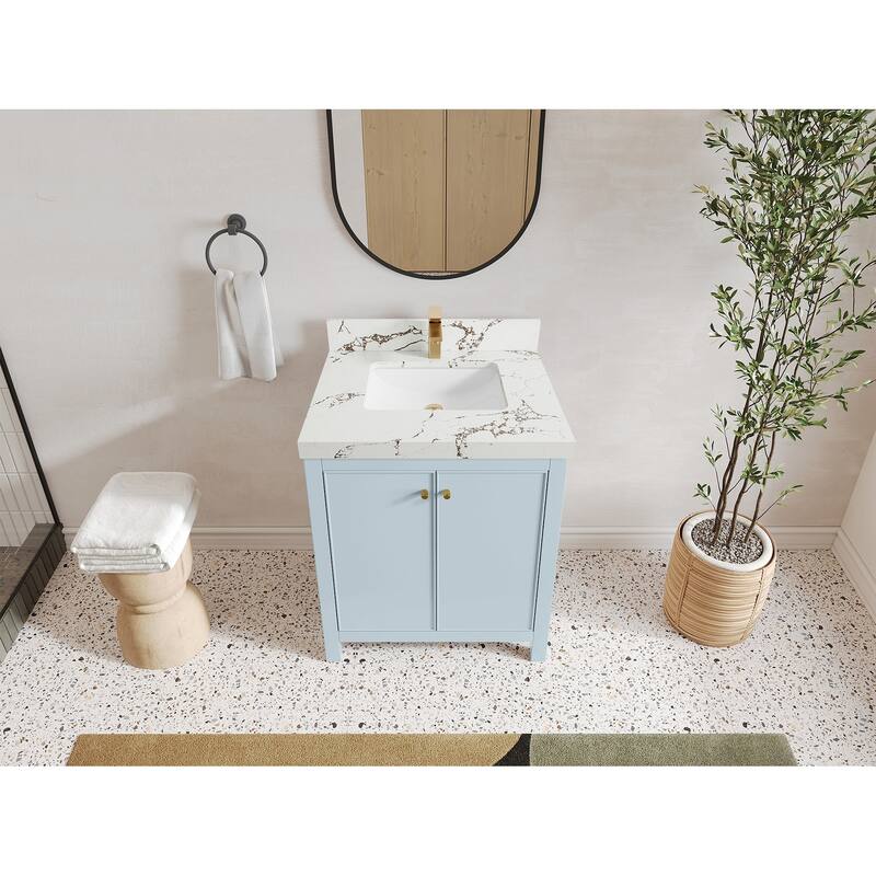 Willow Collections 30 in. W x 22 in. D Chicago Single Sink Bathroom Vanity with Countertop