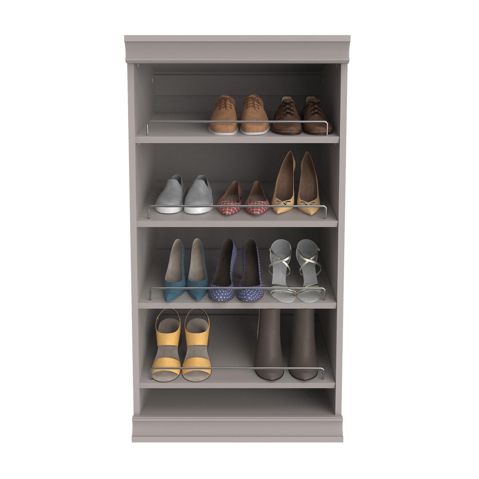 6 Shoe Shelf Divide, Clear Acrylic Finish