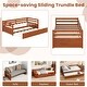 preview thumbnail 9 of 36, Metal Twin Size Trundle Platform Bed Frame with Wooden Slat Support and Space-Saving Design