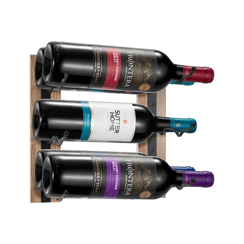 Wine Rack Stemware Wall Mounted (Set of 4) - 12"L x 4.75"W x 2.5"H