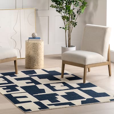 Nuloom Viktoria SuperiorWash Modern Abstract Reversible Machine Washable Area Rug