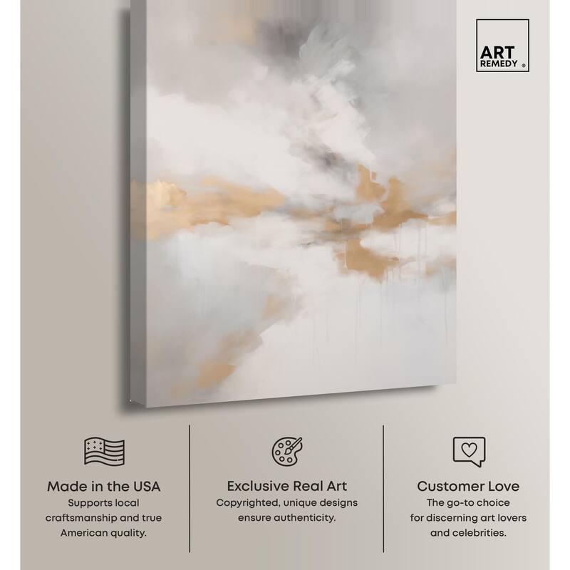 Fleeting Gold I Canvas by Art Remedy, Gallery Wrapped