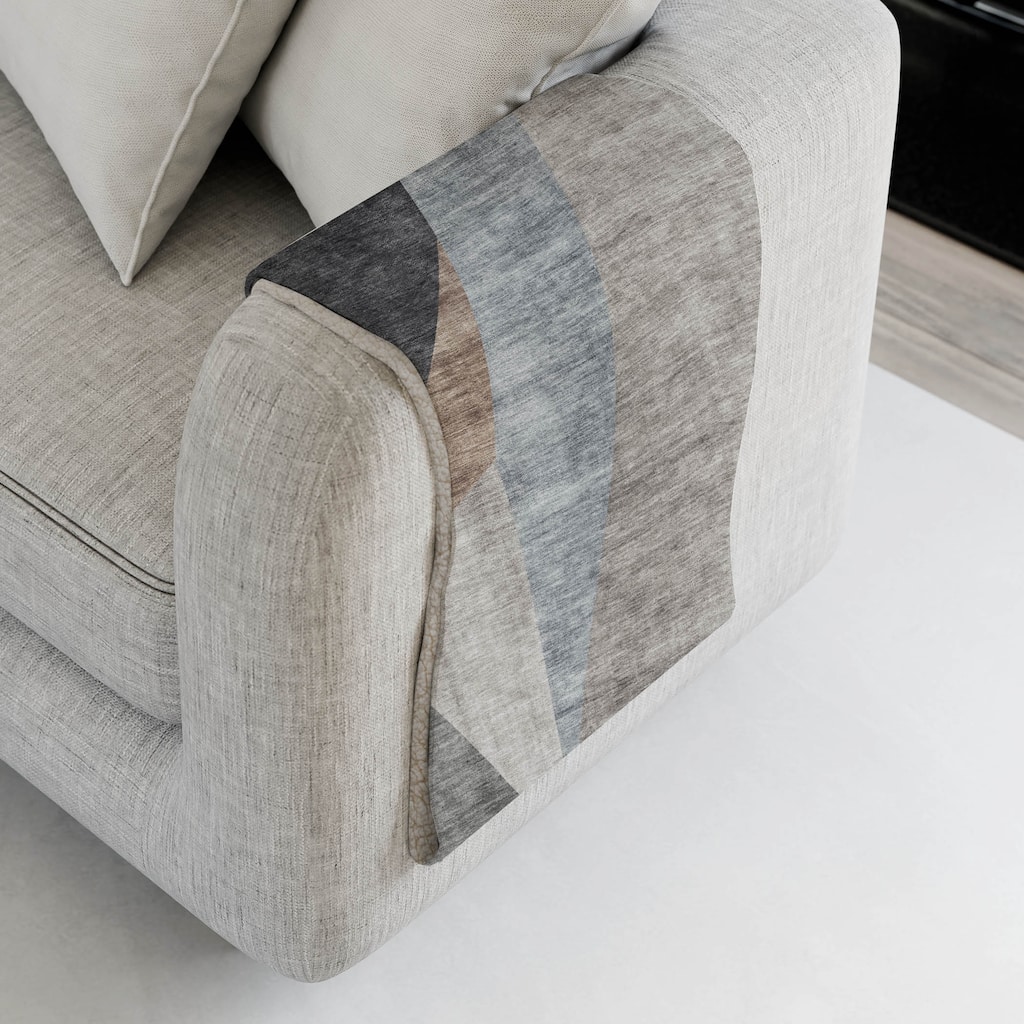 Premium Machine Washable Modern Chic Sherpa Throw Blanket