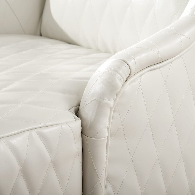 Modern 23.03" High Back Upholstered Accent Chair with Solid Wood Frame