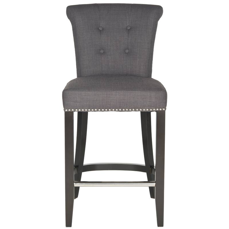SAFAVIEH Deedee Charcoal Ring Counter Stool - 19.6" x 24.2" x 39.8" - 20Wx24Dx40H